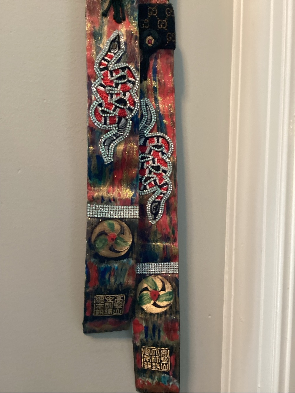 OOAK Handmade Embellished Stretch 84” Kimono Belt